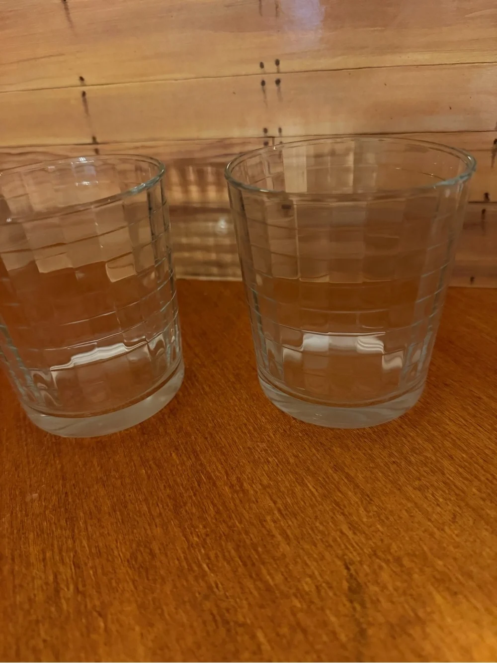 (2) Pasabahce Turkey Optic Block Clear Tumblers Old Fashioned Drinking Glasses